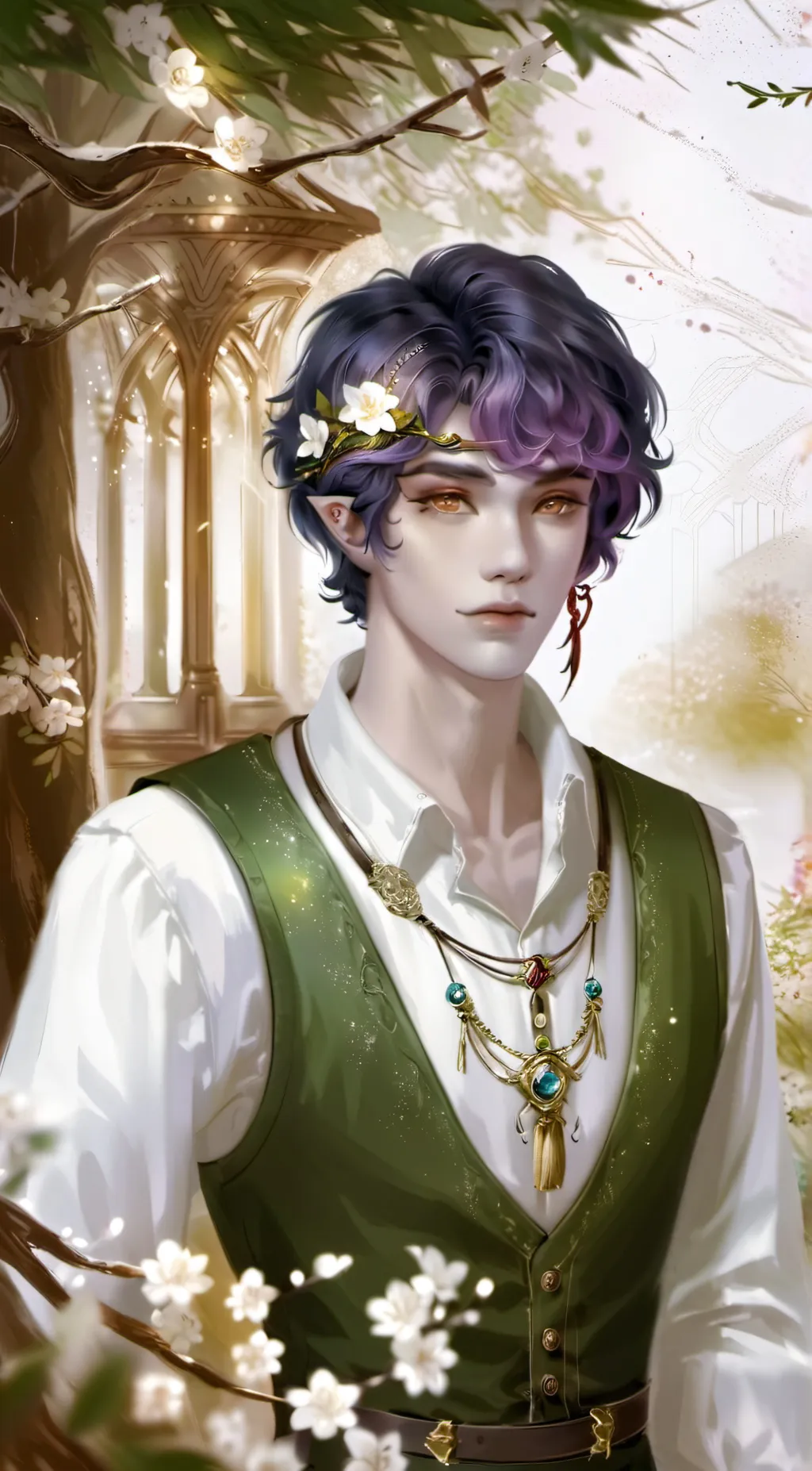 ai character: Justin  background