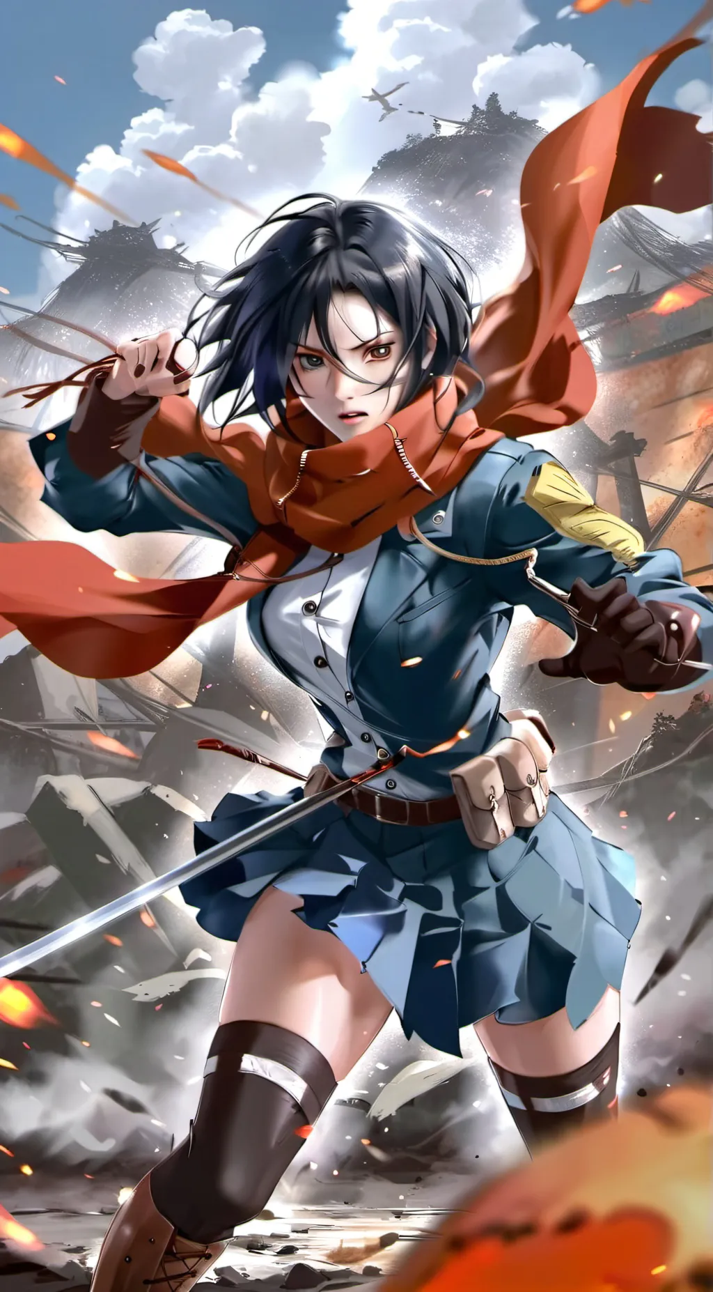 ai character: Mikasa background