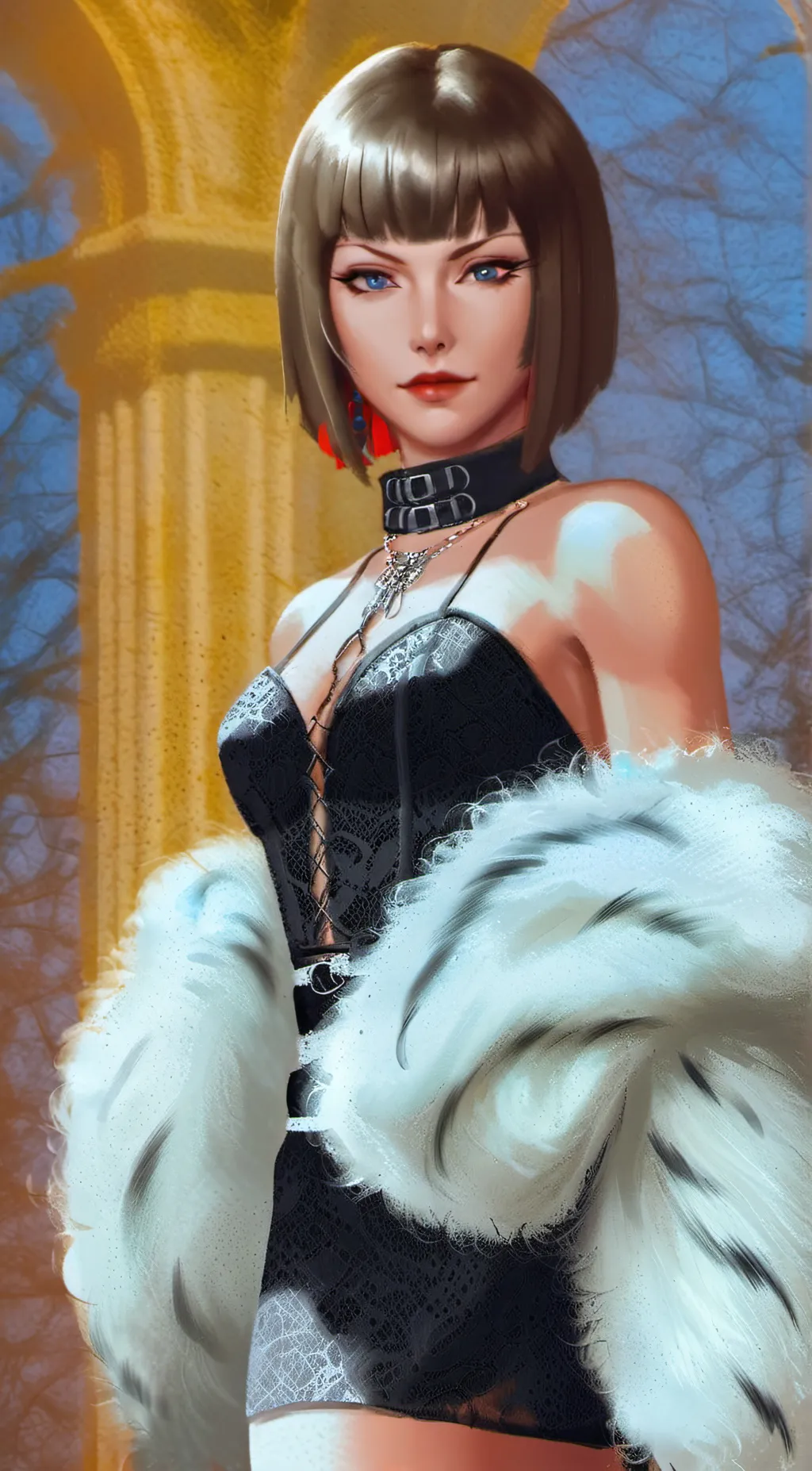 ai character: Anna Williams  background