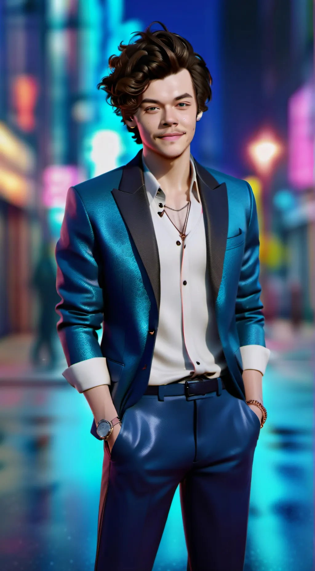 ai character: harry styles background