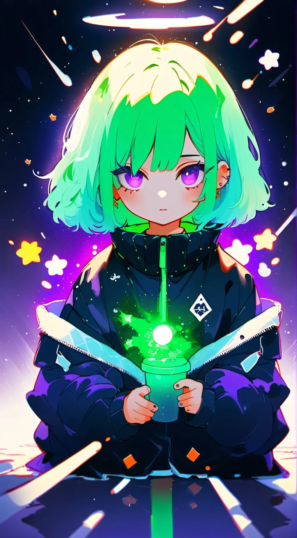 ai character: Lab experiment. background