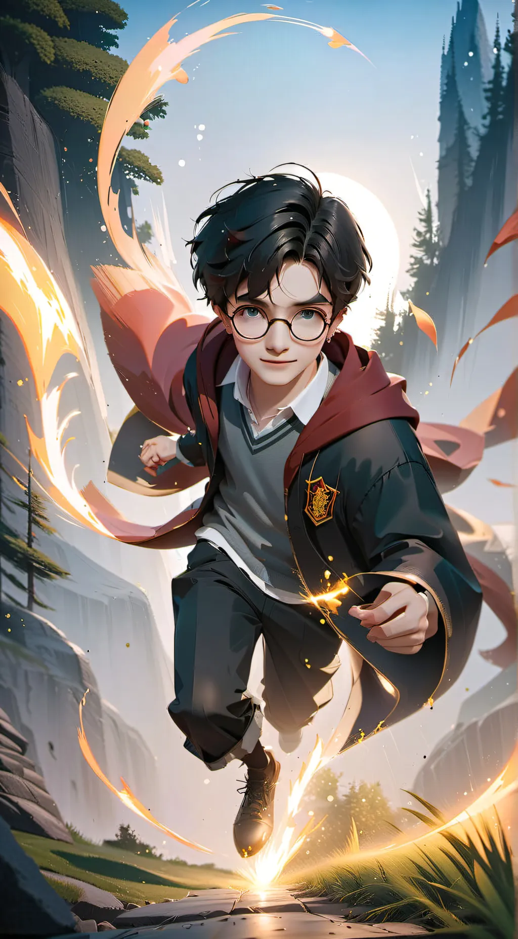 ai character: harry Potter  background