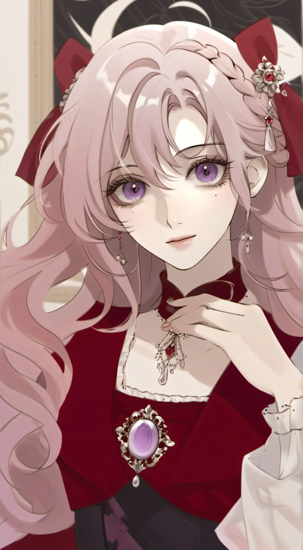 ai character: velvet background