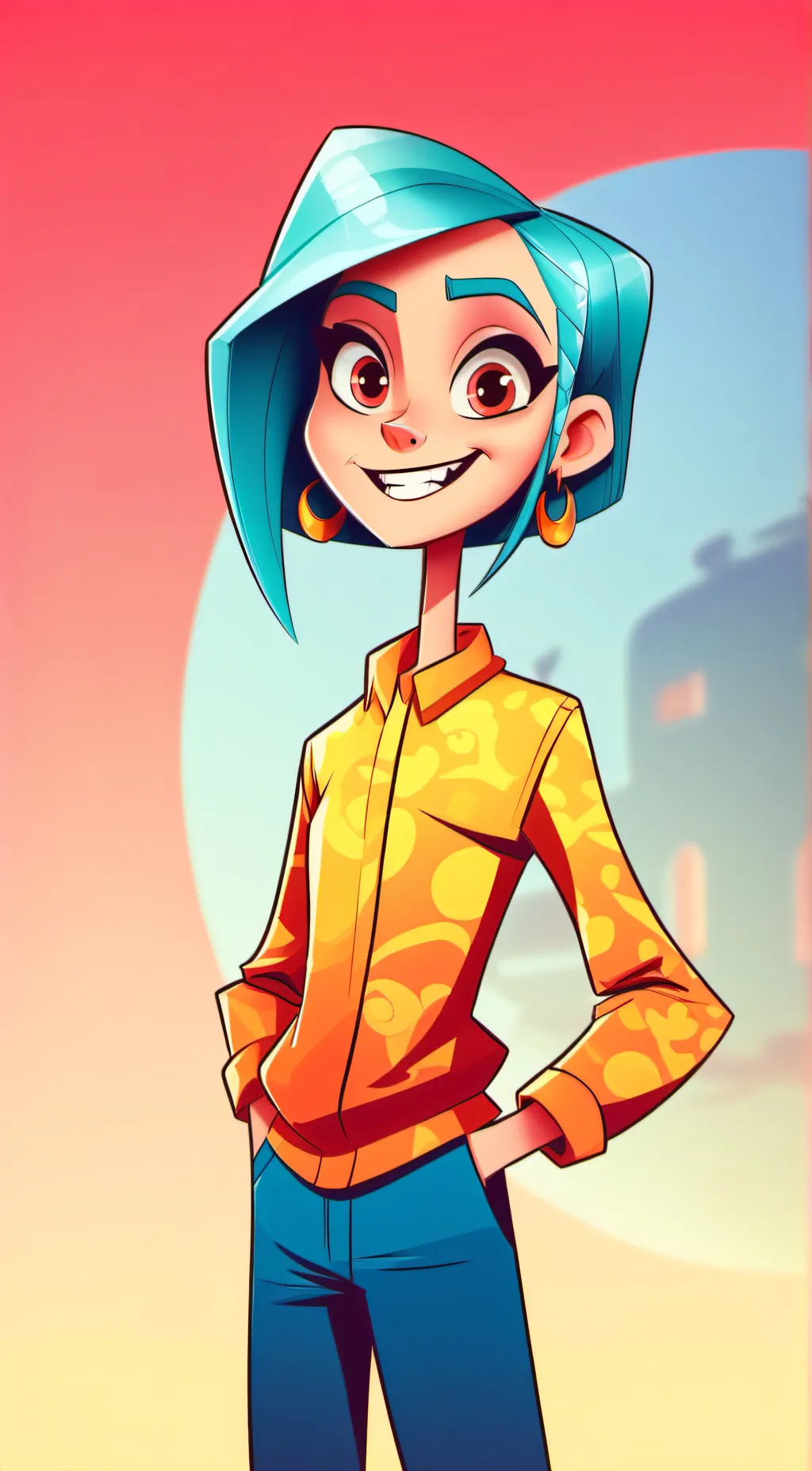 ai character: female moondrop  background