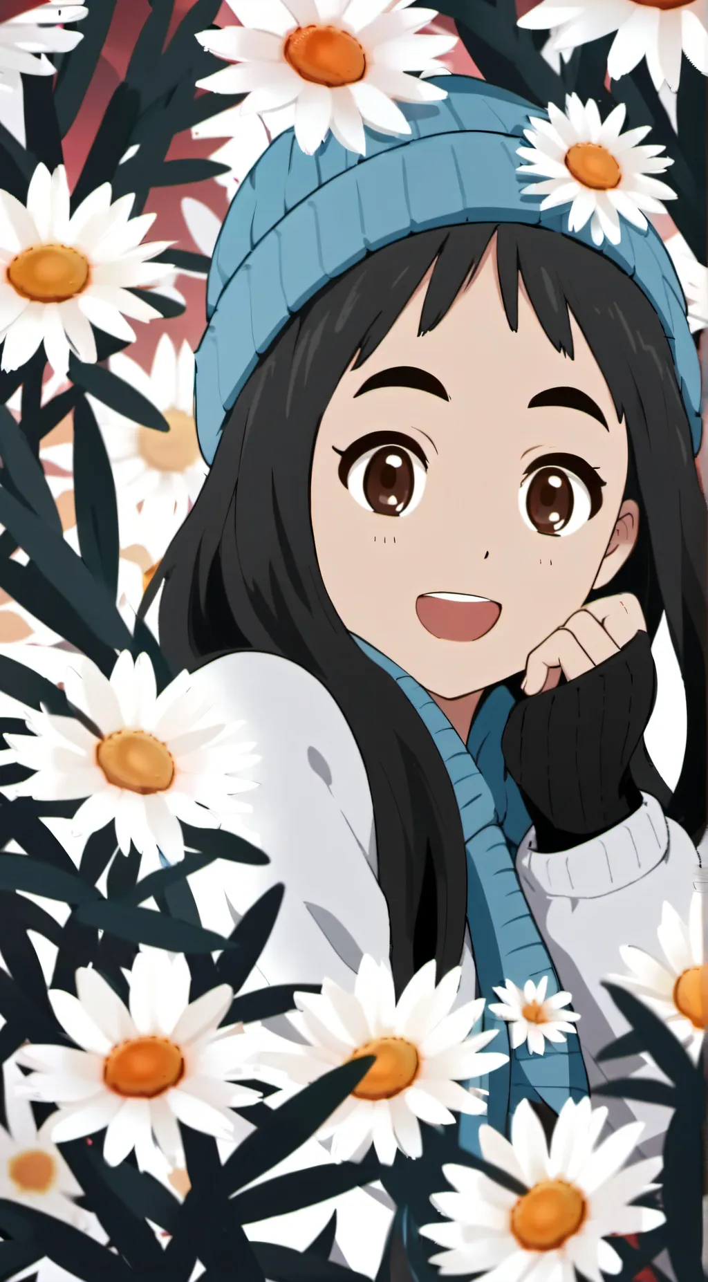 ai character: emoji girl background