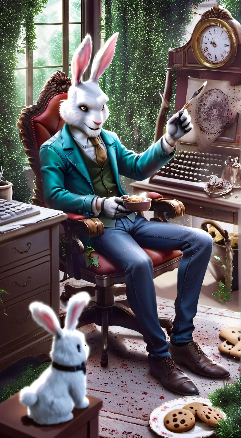 ai character: Wilson the rabbit background