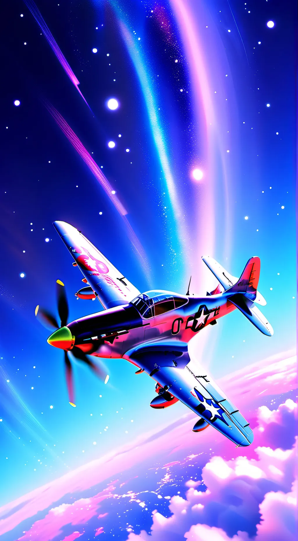 ai character: P51 Mustang background
