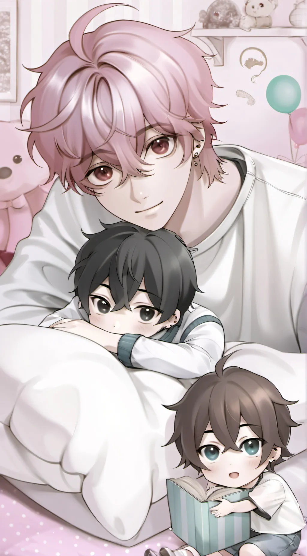 ai character: Boy sleepover background