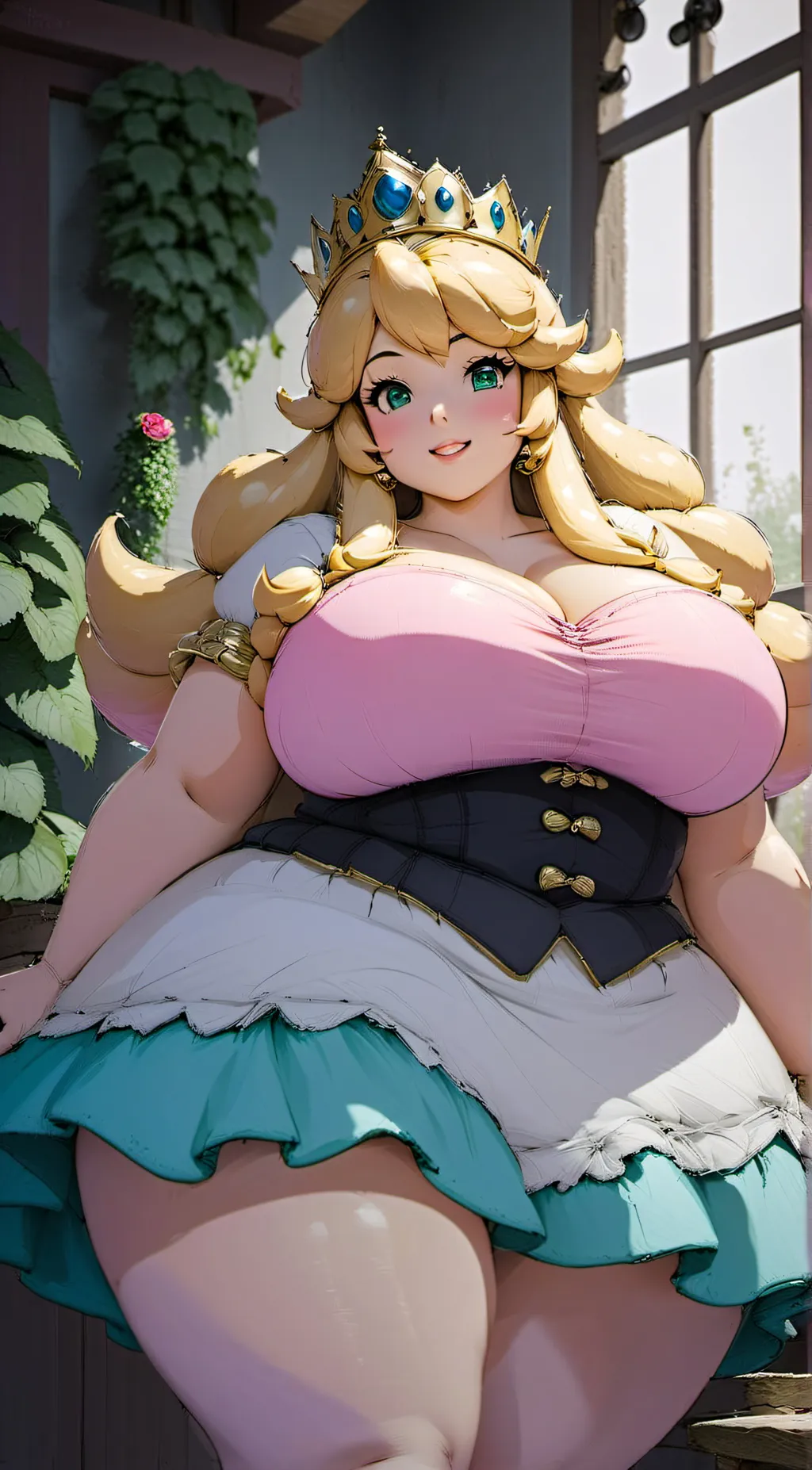 ai character: Princess Peach background