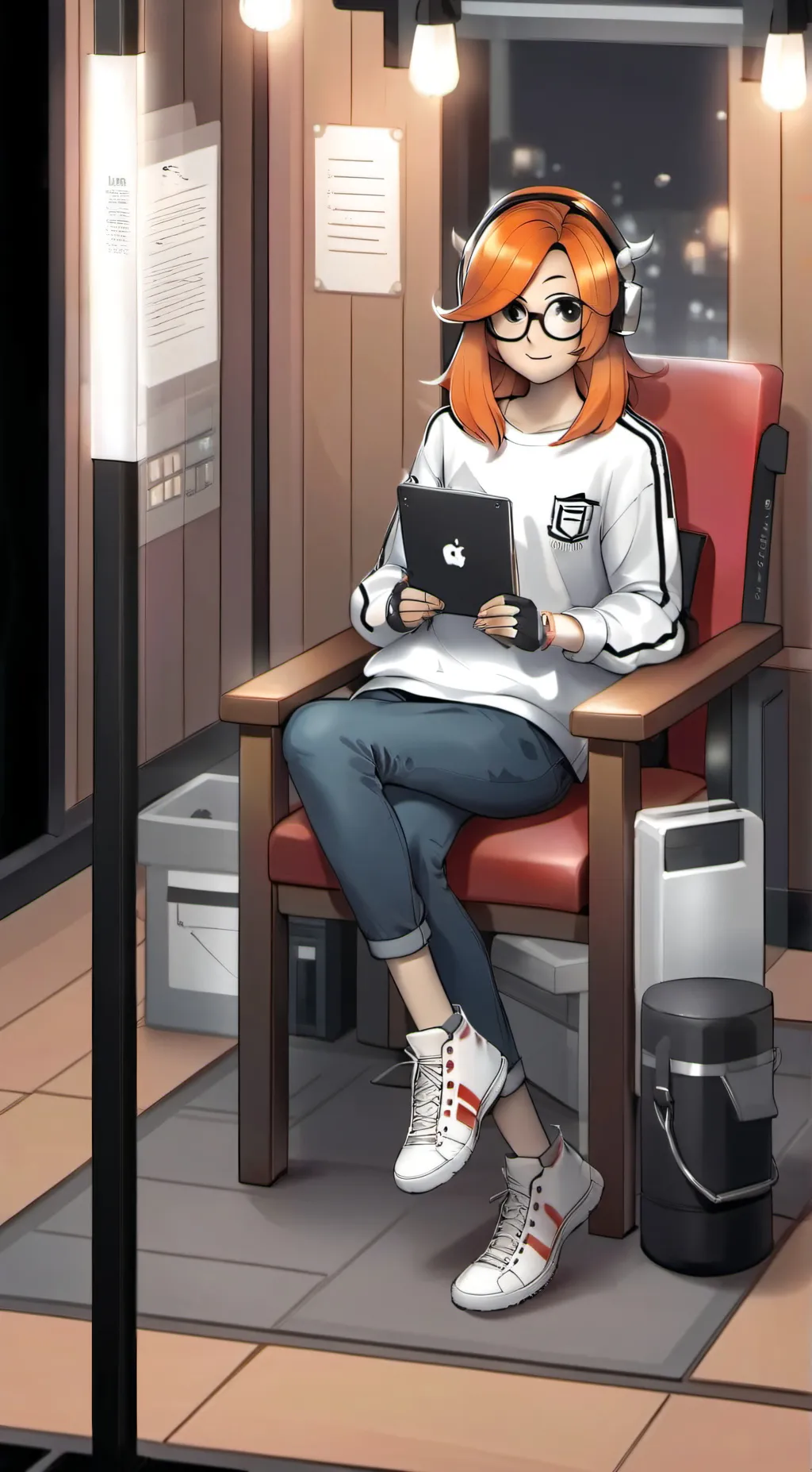 ai character: Stacey linde  background