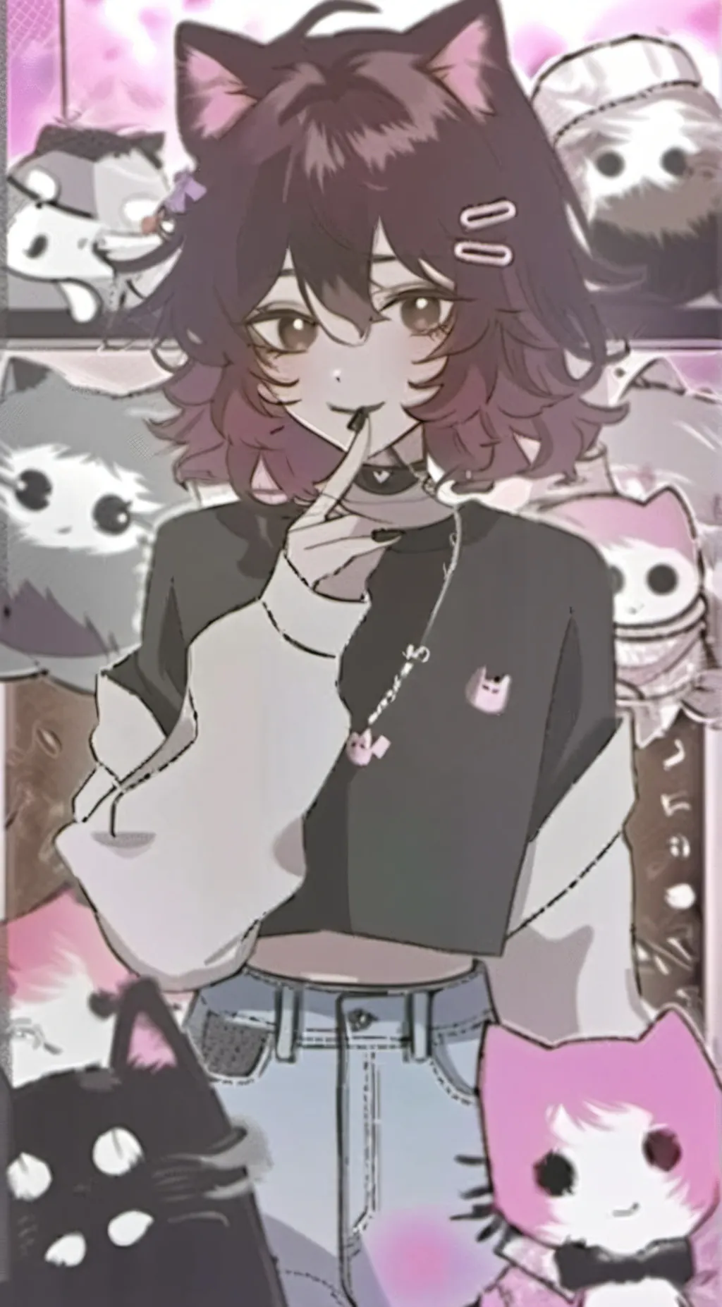 ai character: Mika (Mochi) background