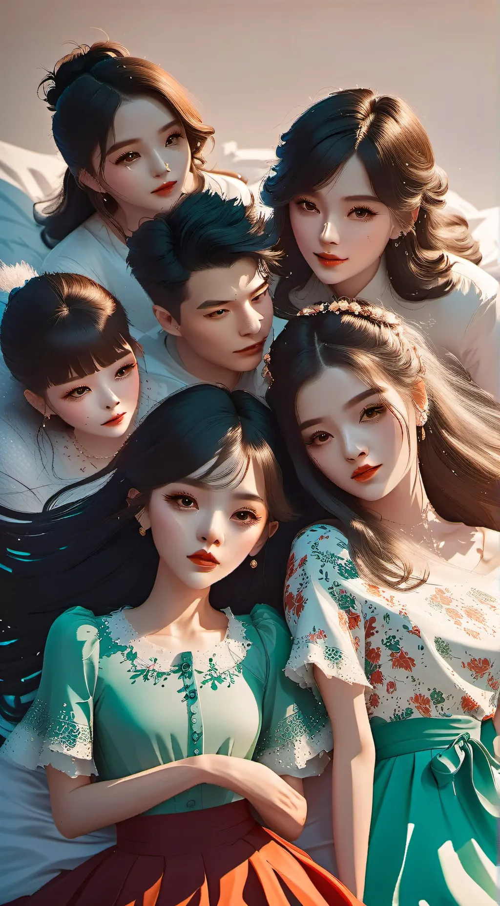 ai character: girls  background