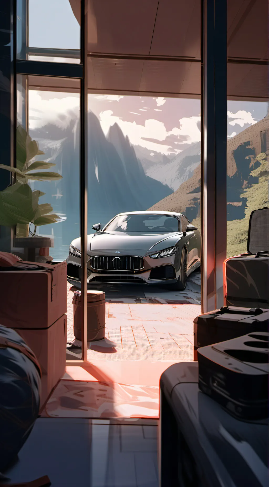 ai character: road trip  background