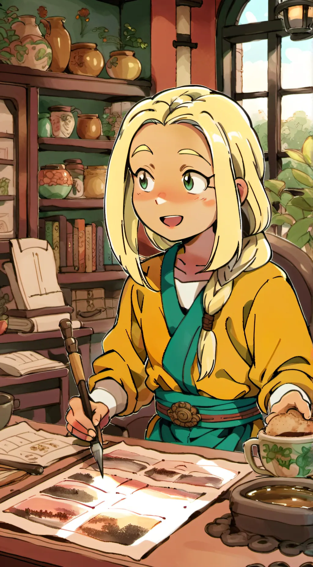 ai character: Dawn Schafer background