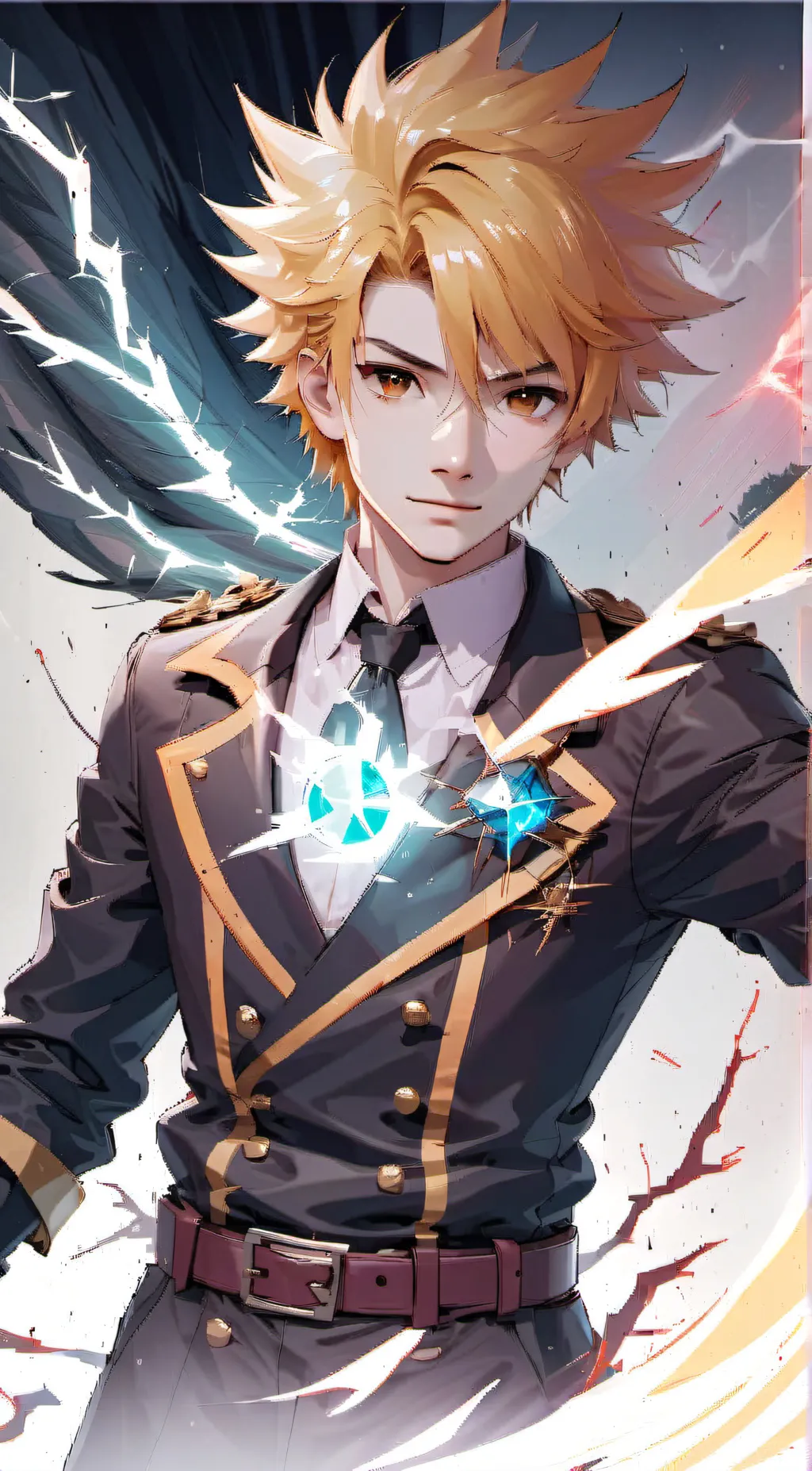 ai character: Volt Sparkflow background