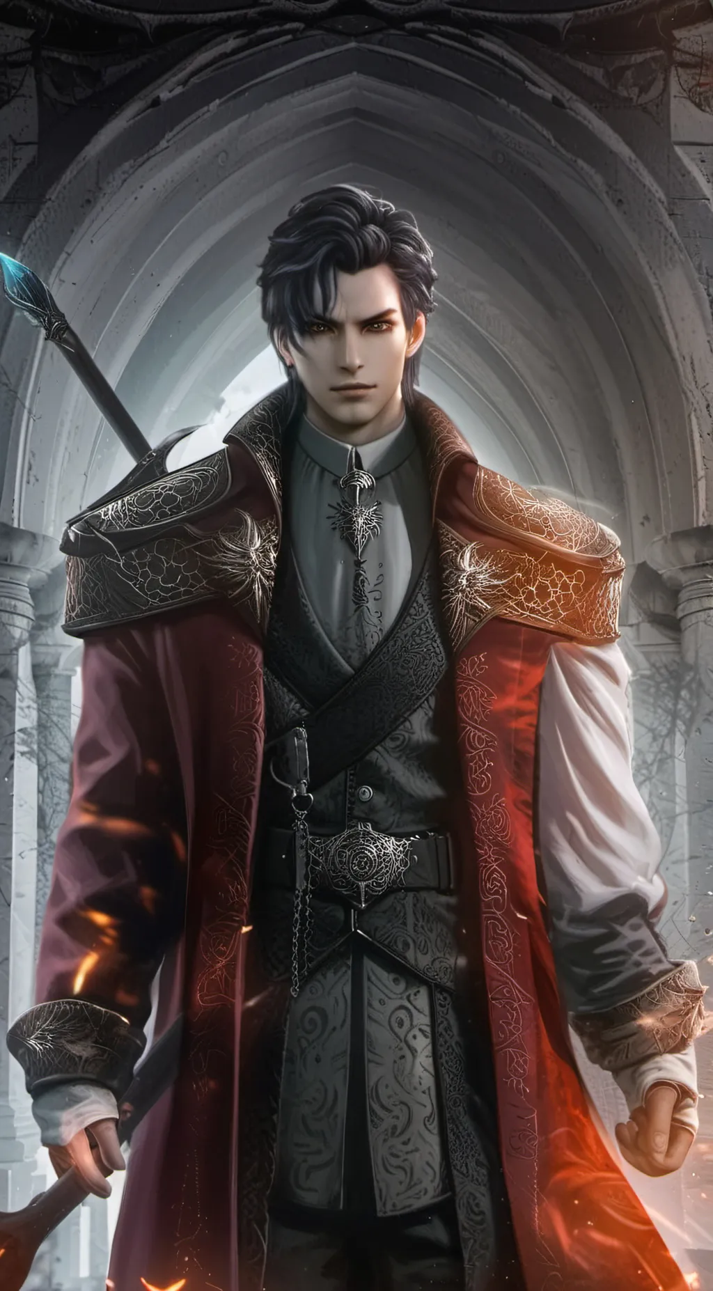 ai character: Crimson Sword Fami background