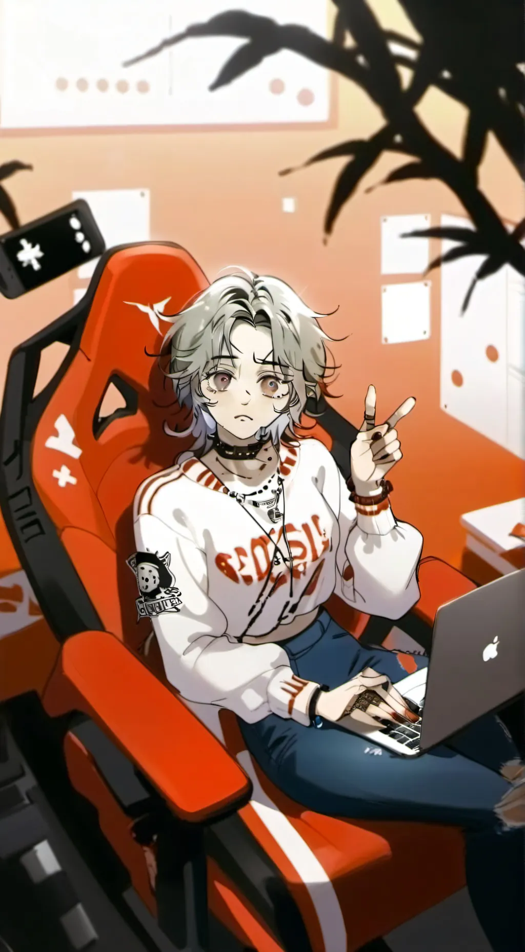 ai character: Gamer Girl background