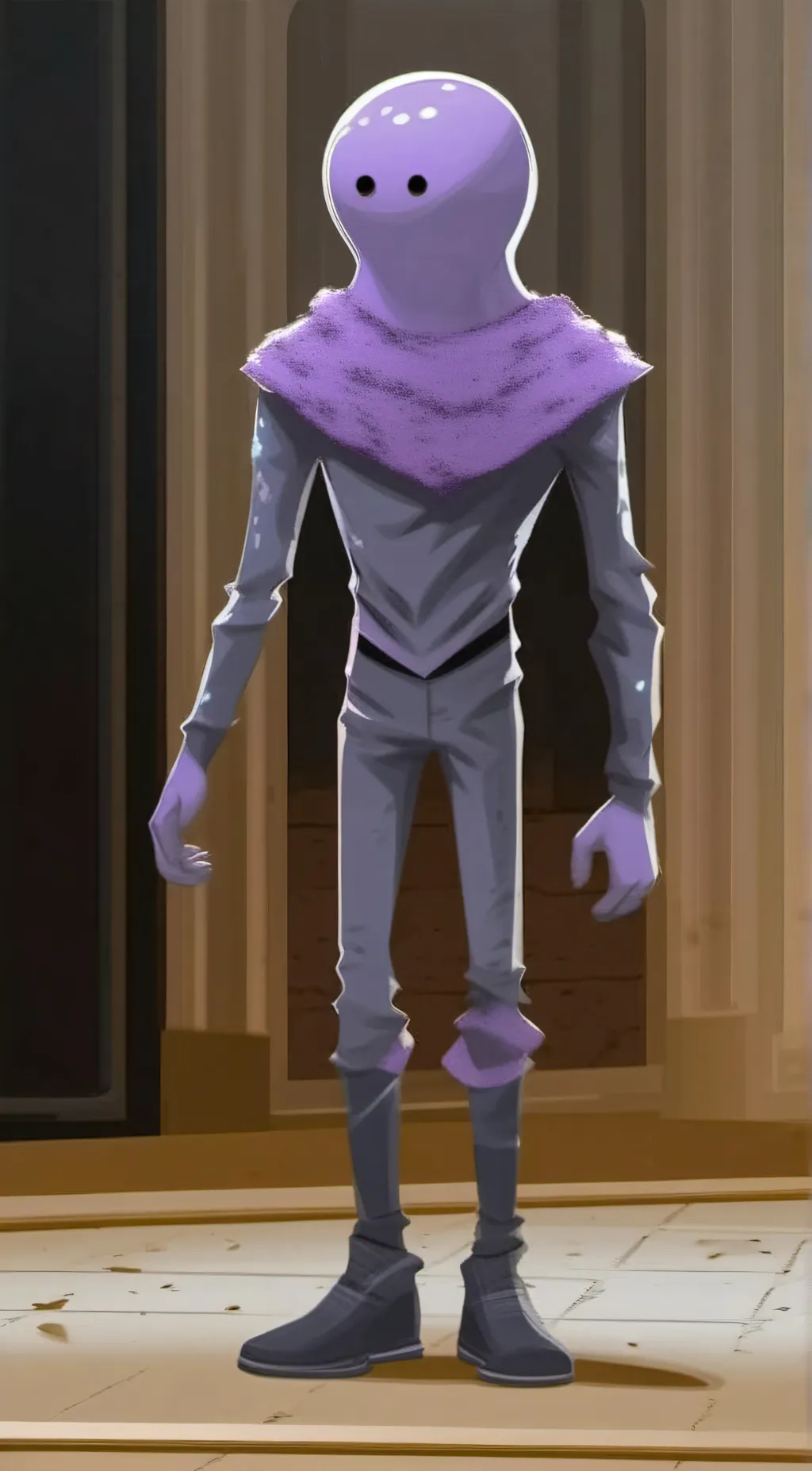 ai character: Sam the slime. background