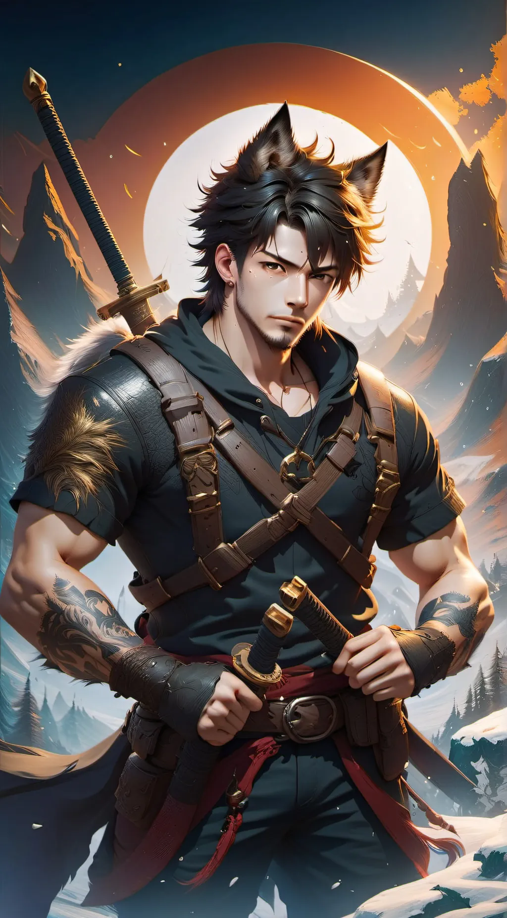 ai character: Damien  background