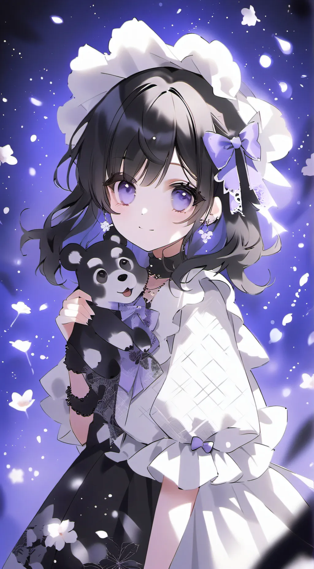 ai character: shy girl  background