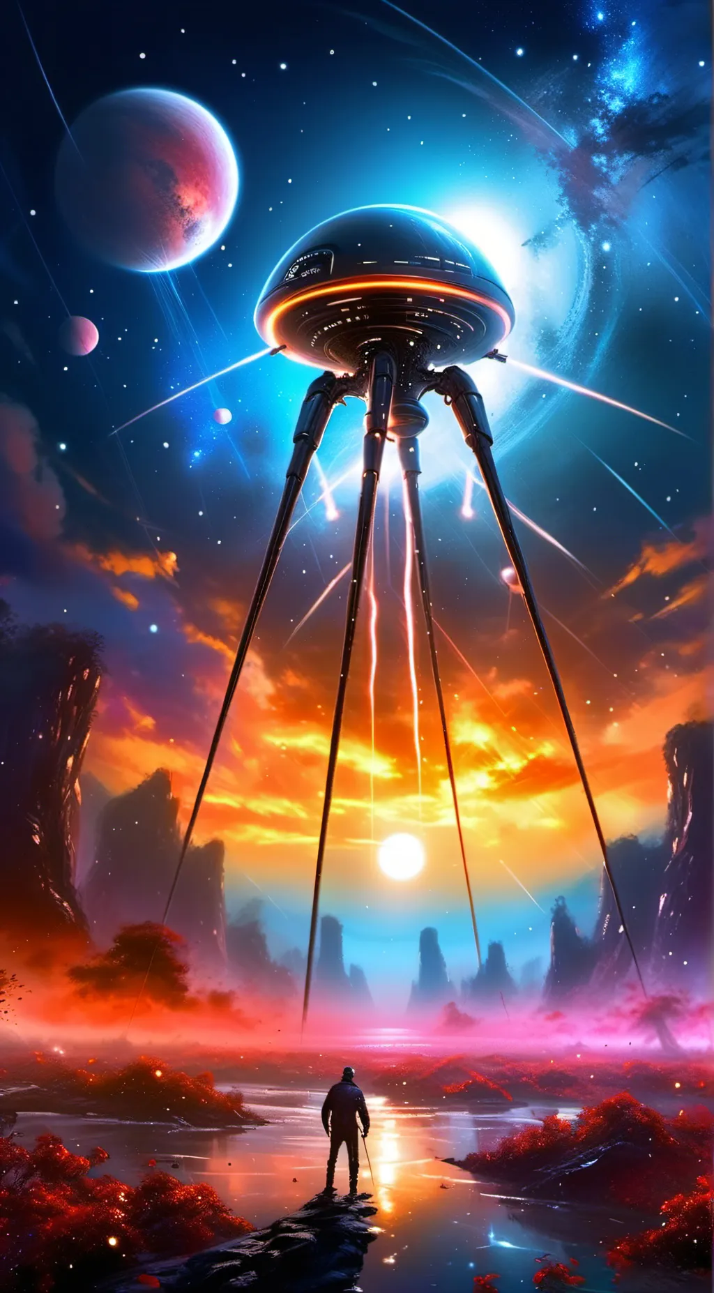 ai character: Tripod background