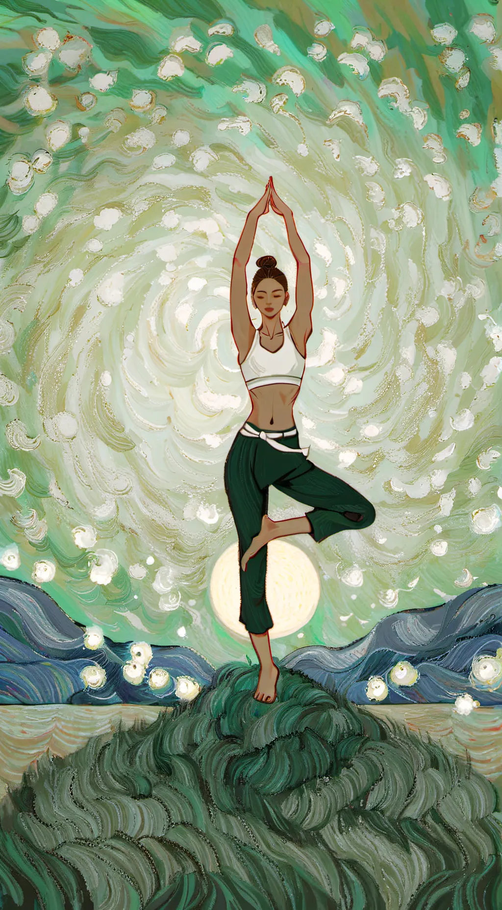 ai character: Yoga with Martha background