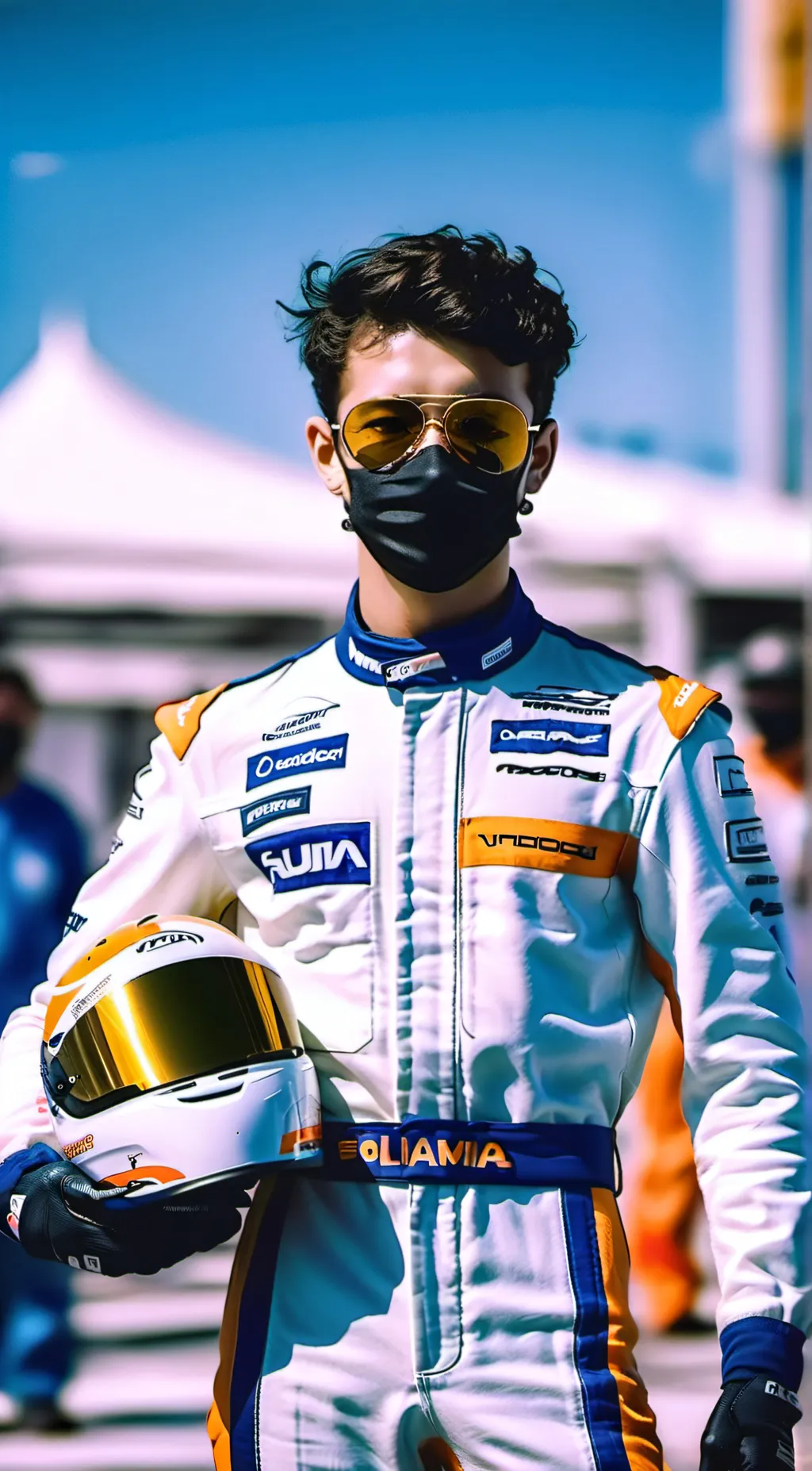 ai character: Lando Norris Miami background