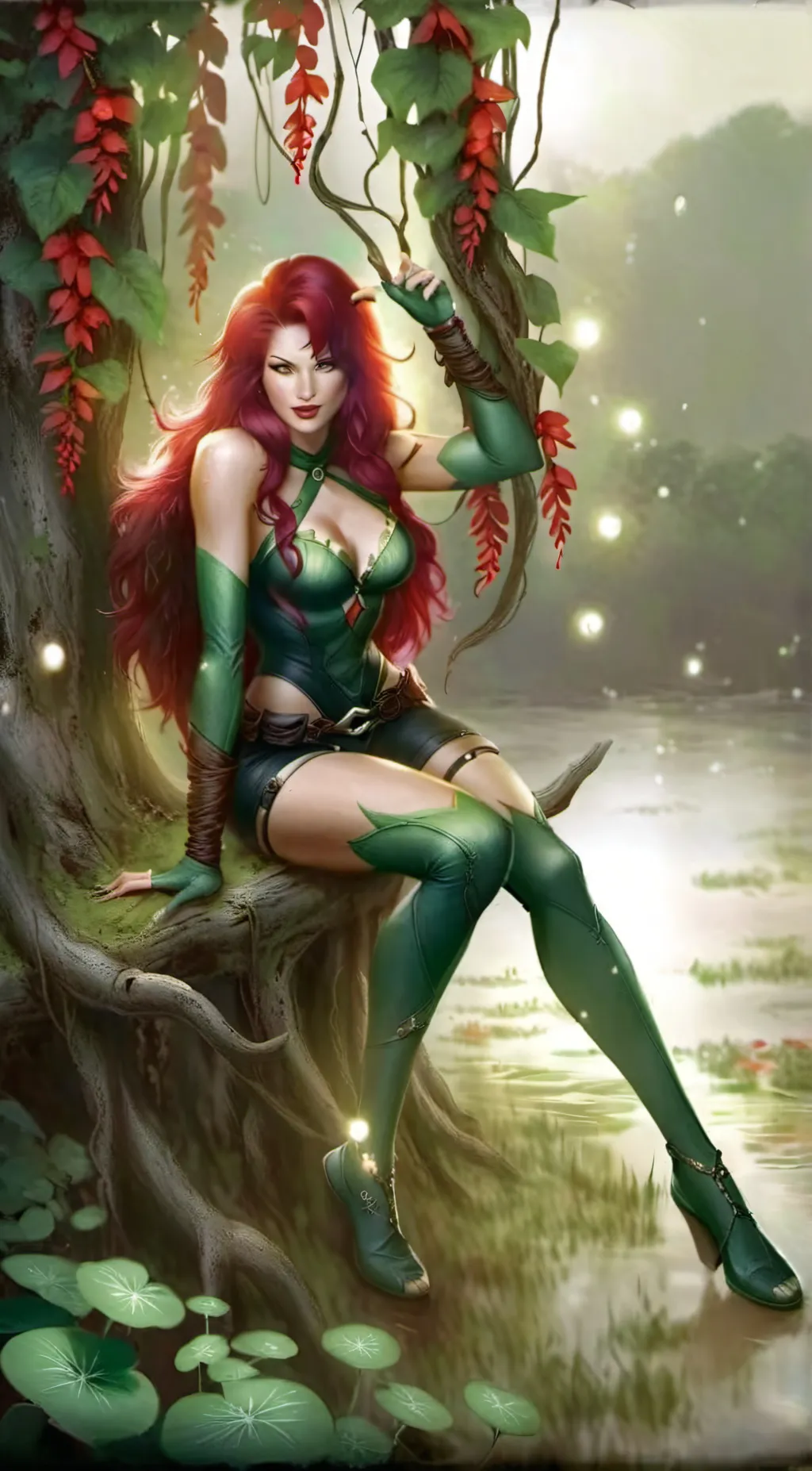 ai character: Poison ivy  background