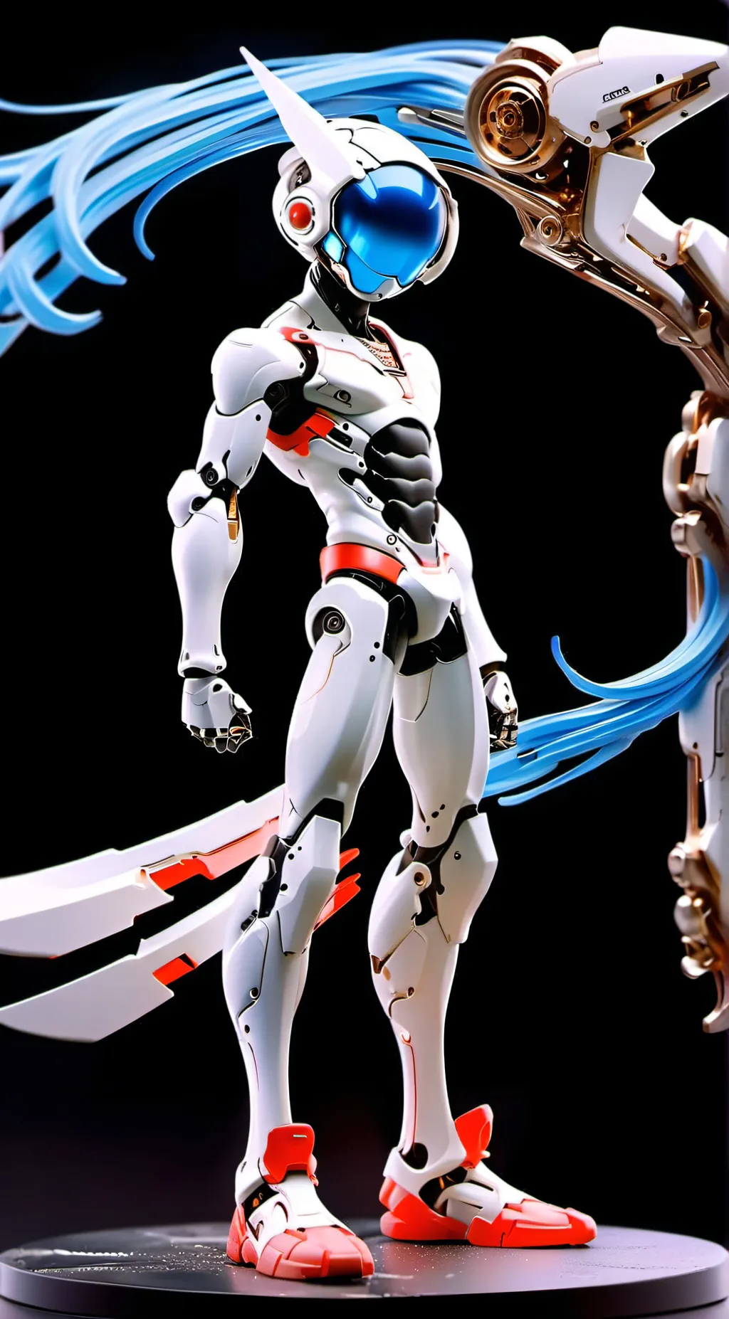 ai character: Blue background