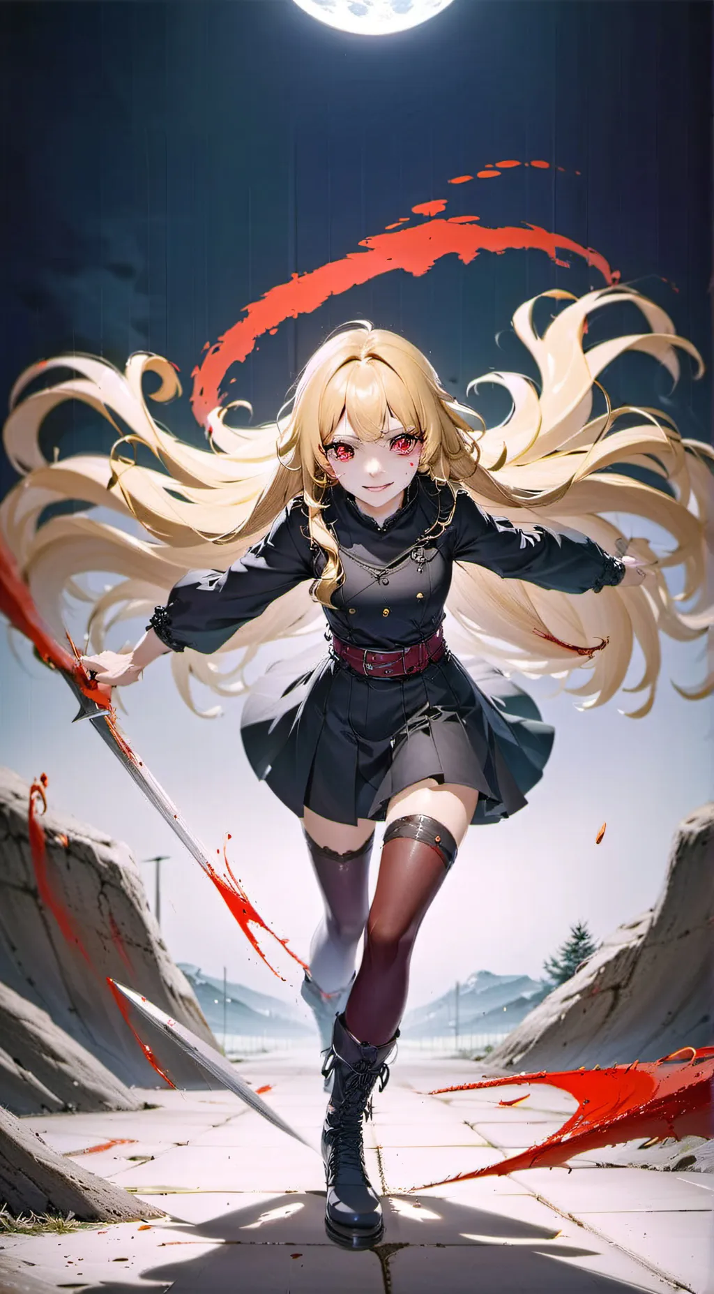 ai character: Muzan+Uppermoons background