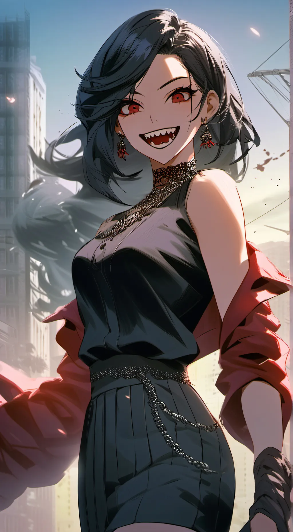 ai character: Unsettling girl background