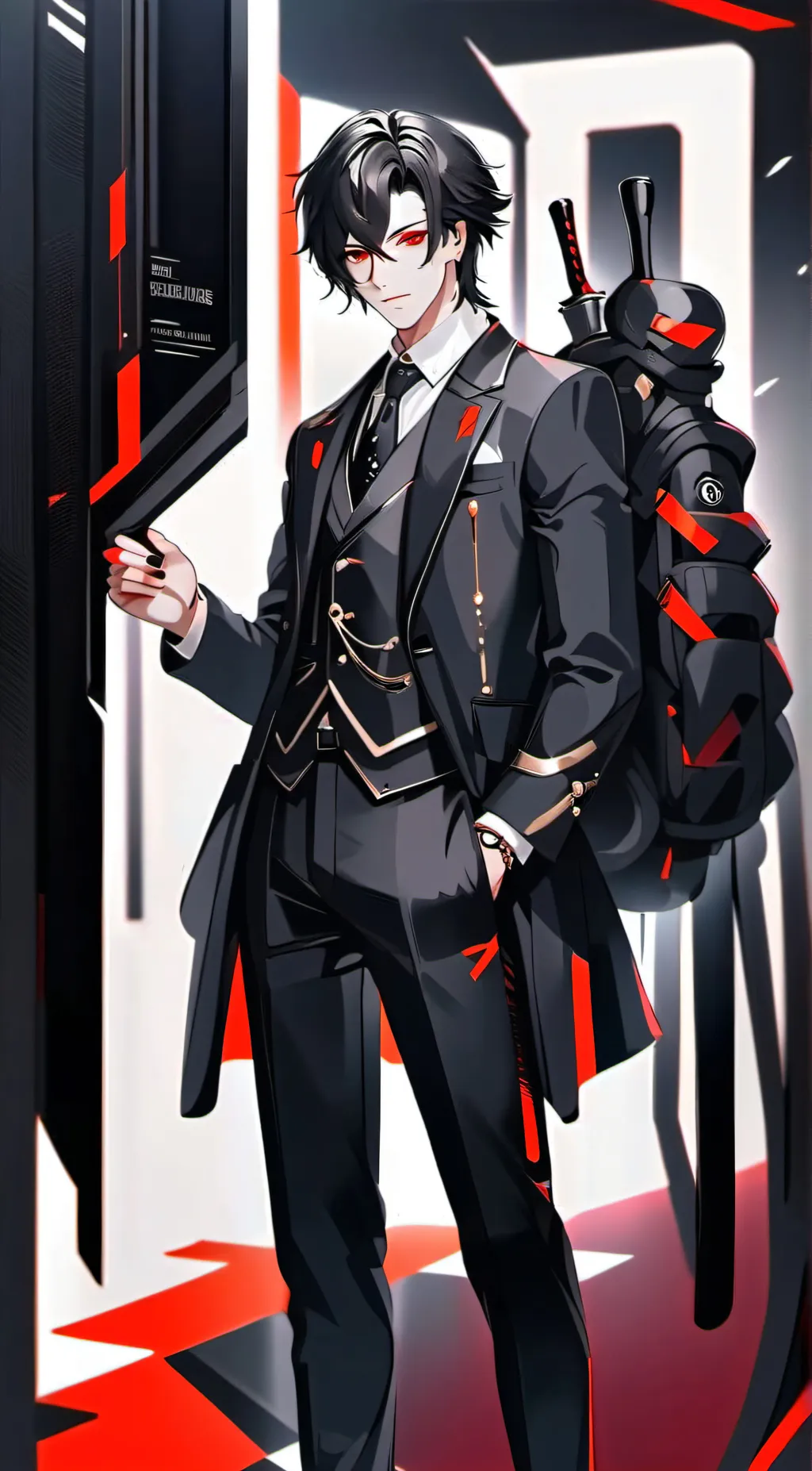 ai character: dark hero background