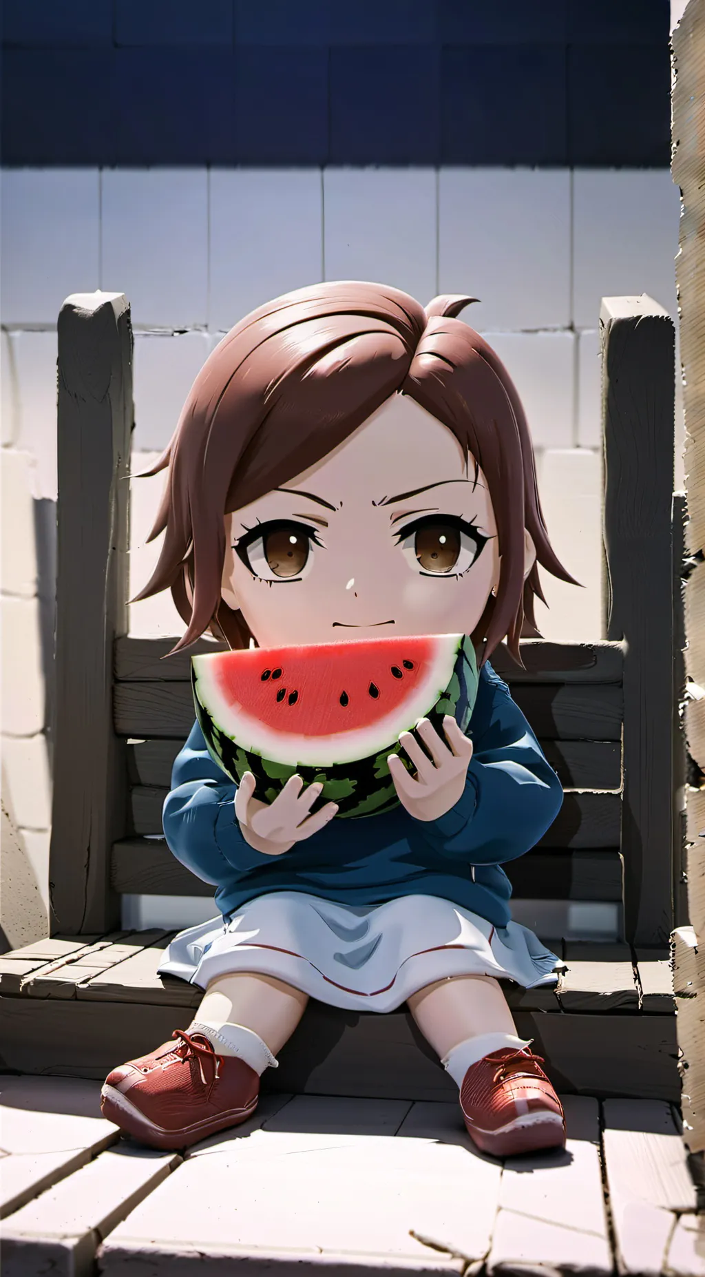ai character: Nobara Watermelon background