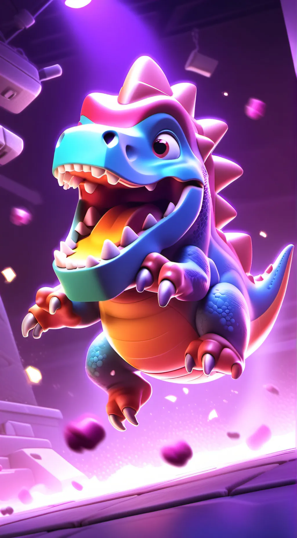 ai character: dinosaur toy background