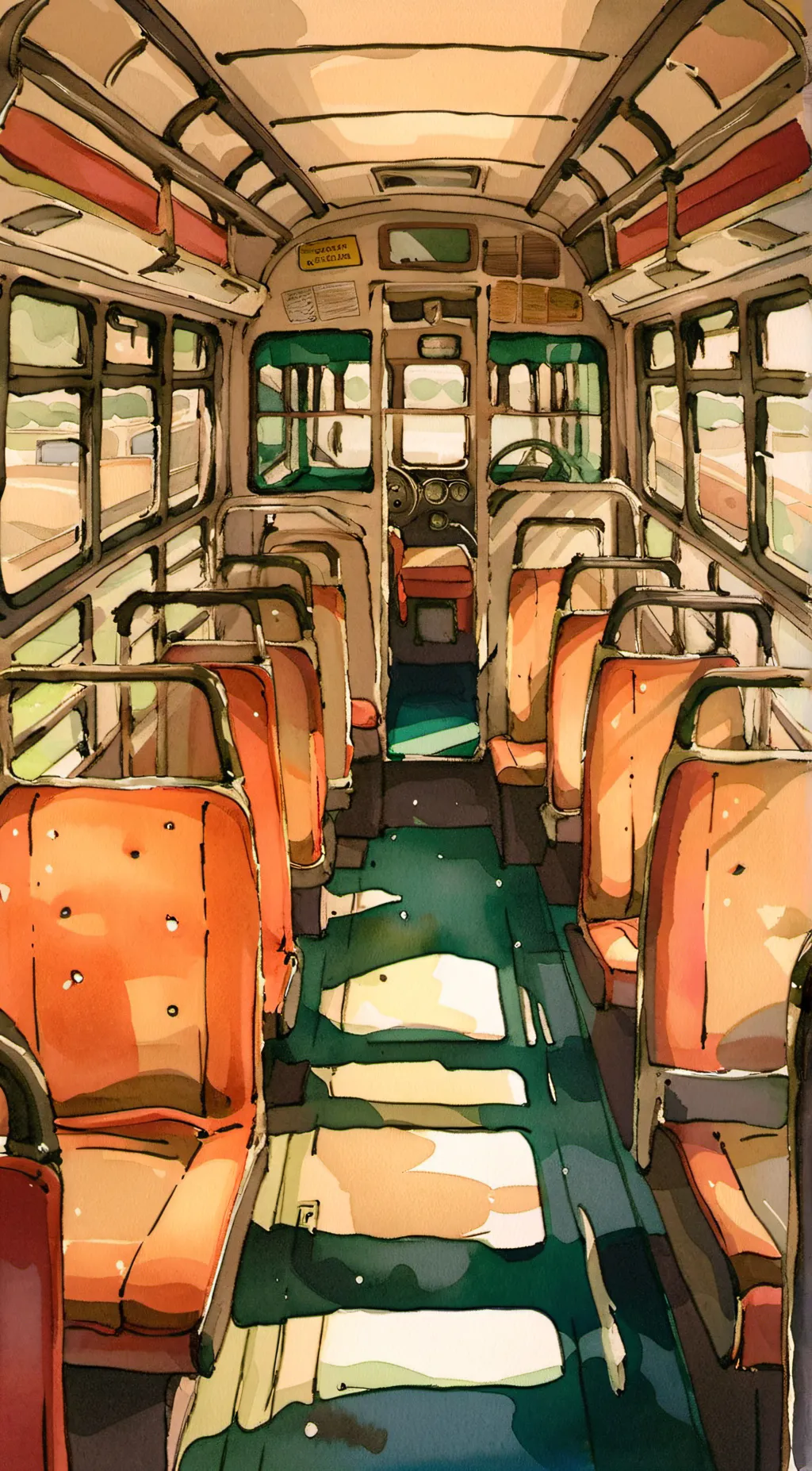 ai character: glitter force bus background