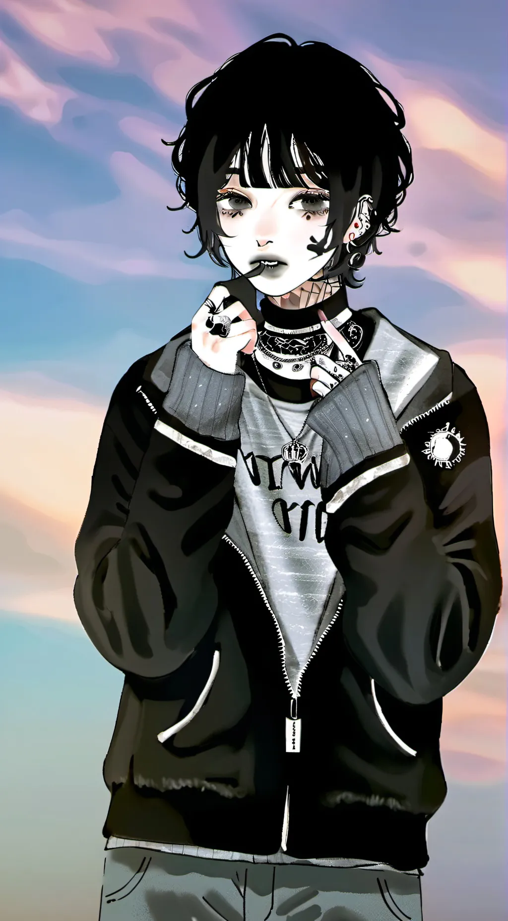 ai character: 𖤐Octavia𖤐 background