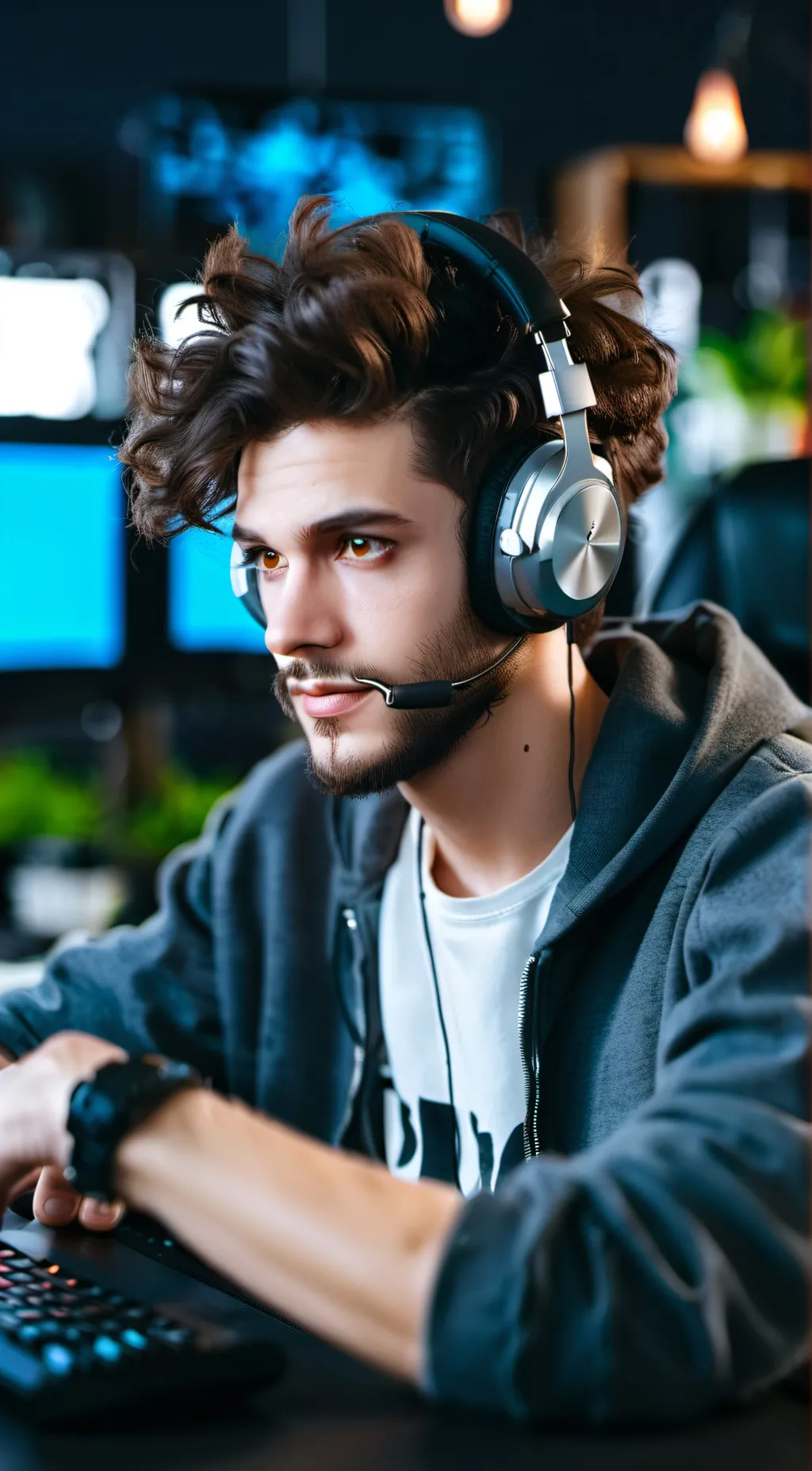 ai character: Adrian  background