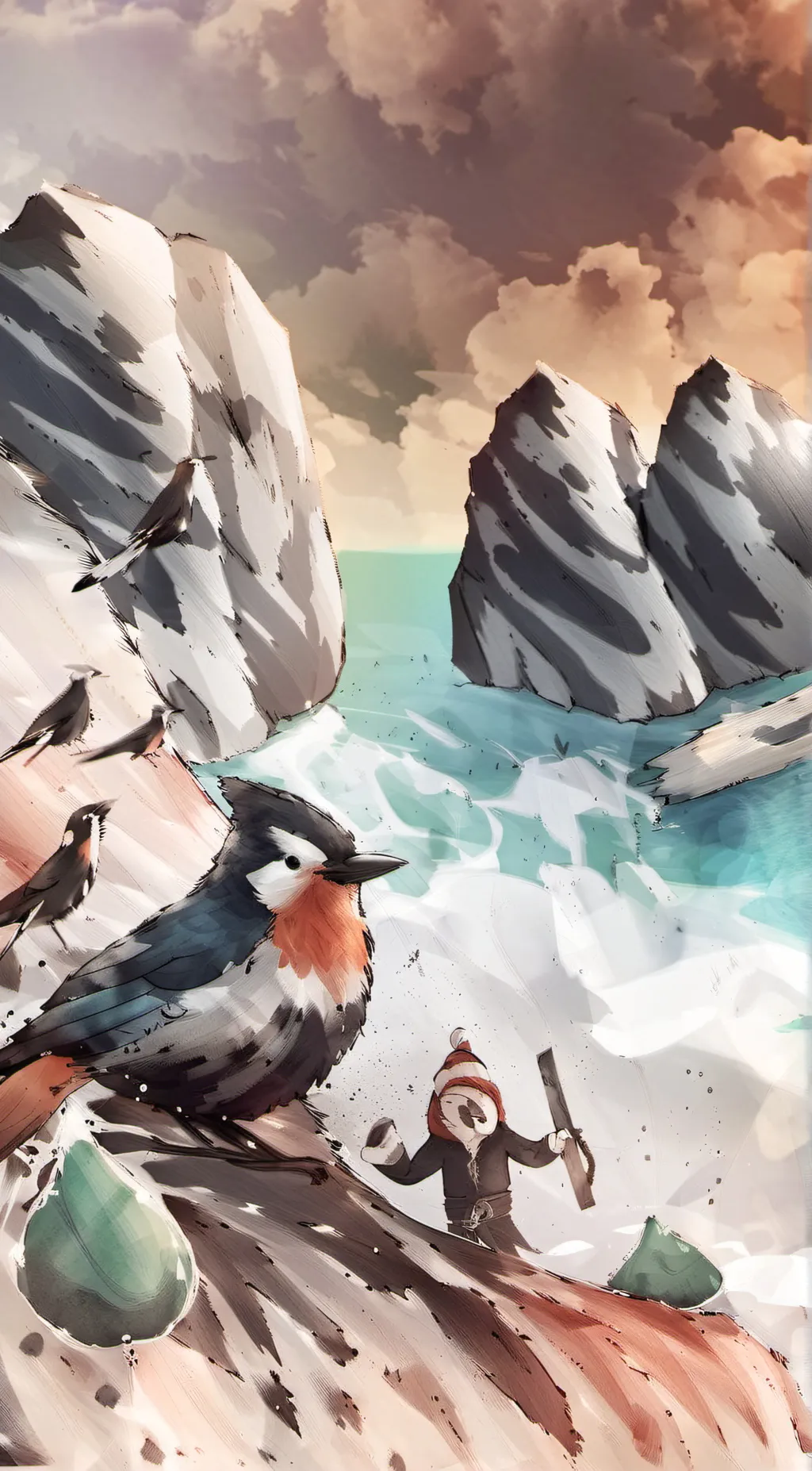 ai character: moonbrop  background