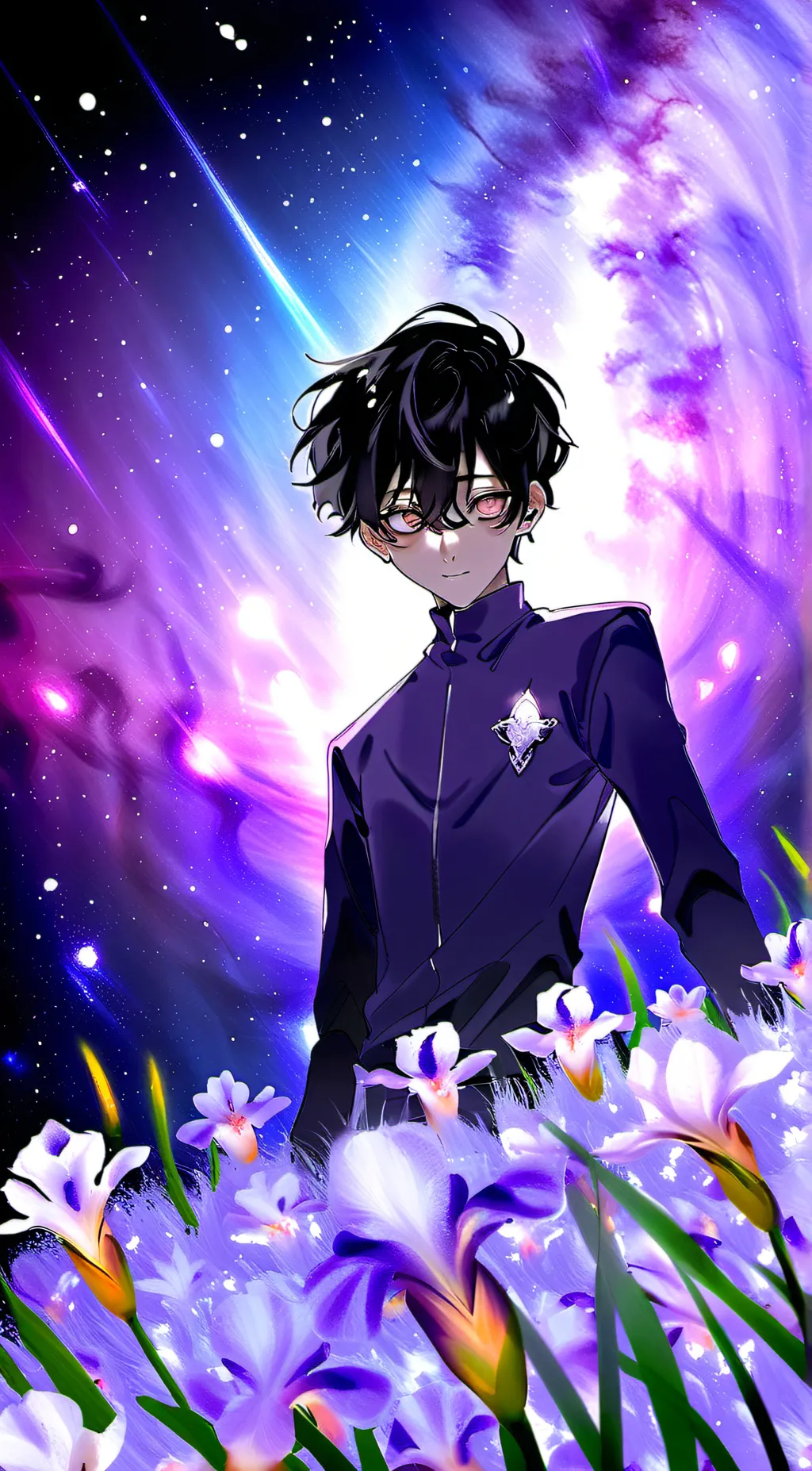 ai character: boyIris background