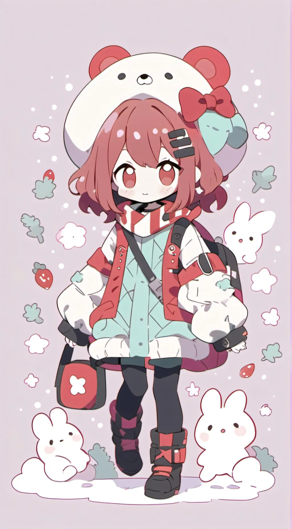 ai character:  cat baby lisa background