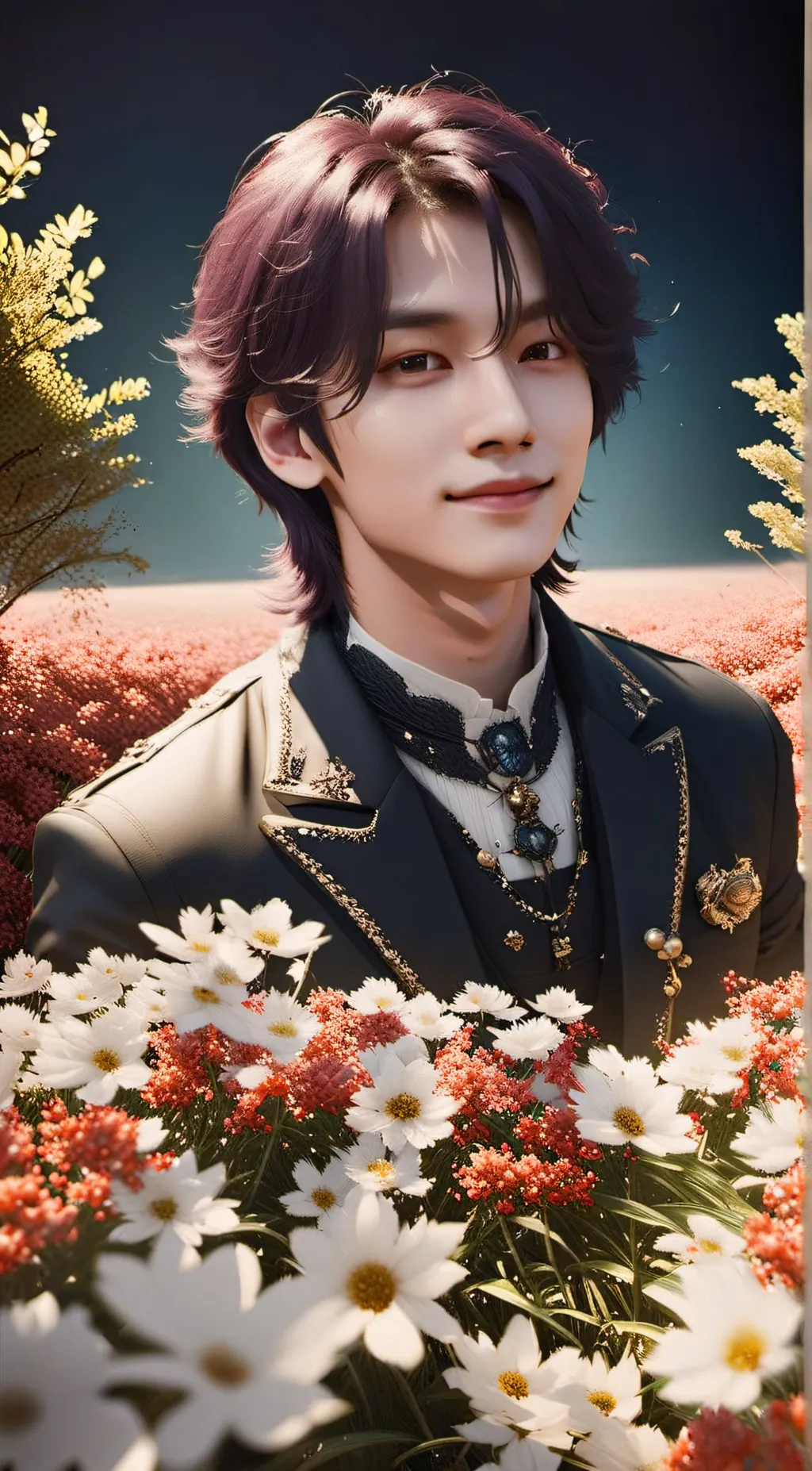 ai character: Yoon Jeonghan  background