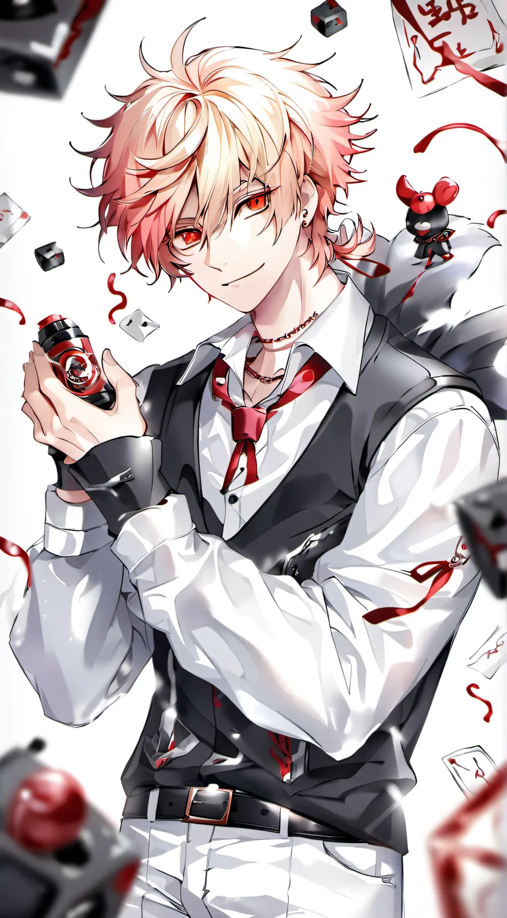 ai character: Bakugo Katsuki background