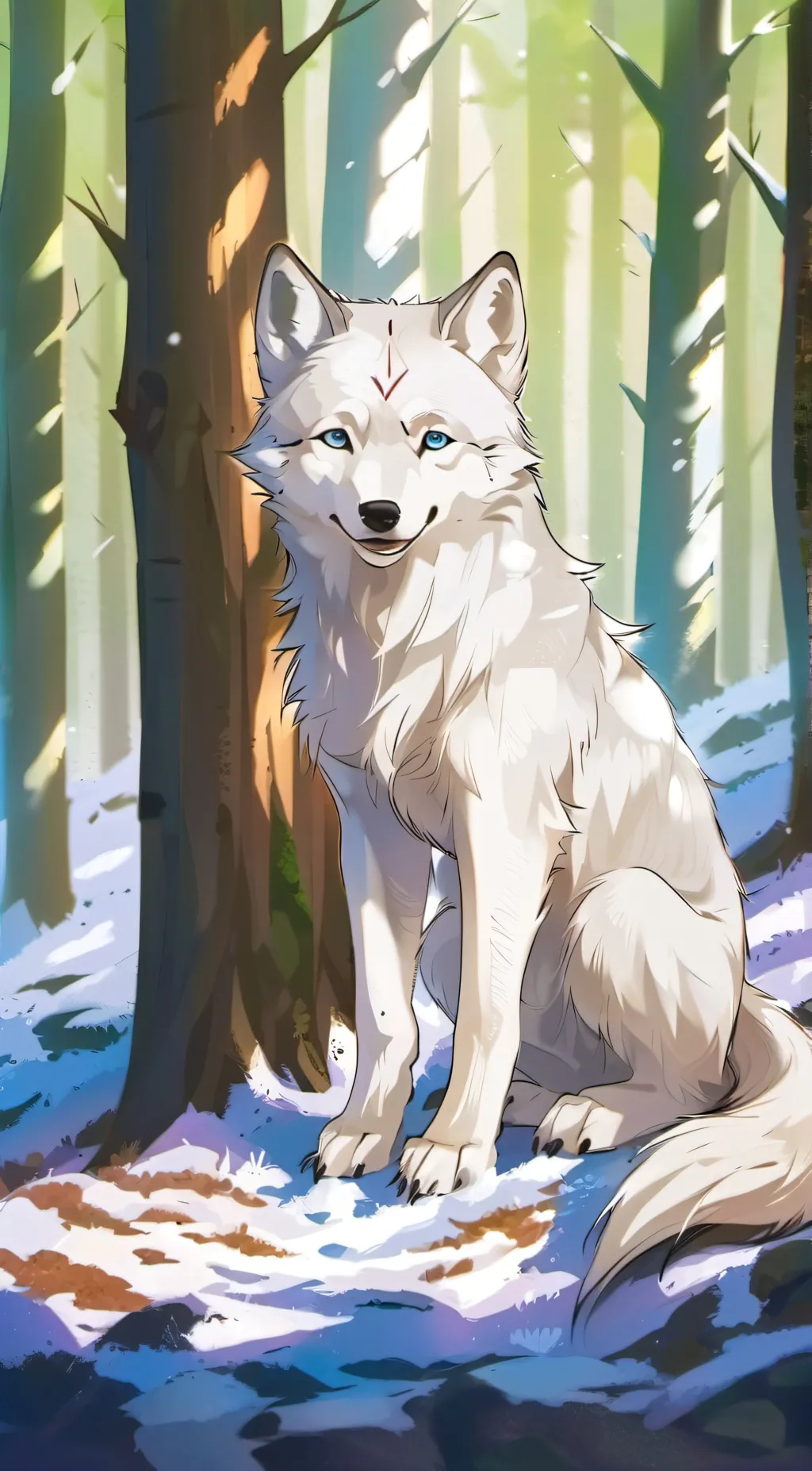 ai character: Snow background