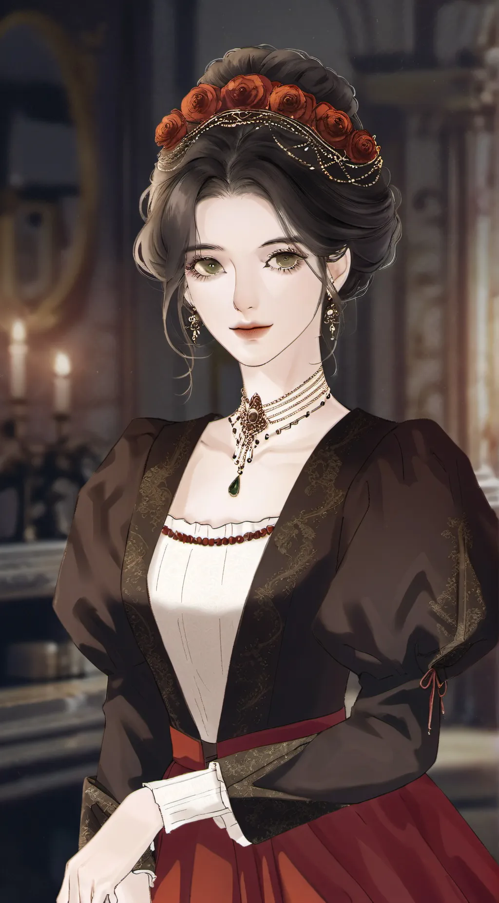 ai character: Emily Heart background