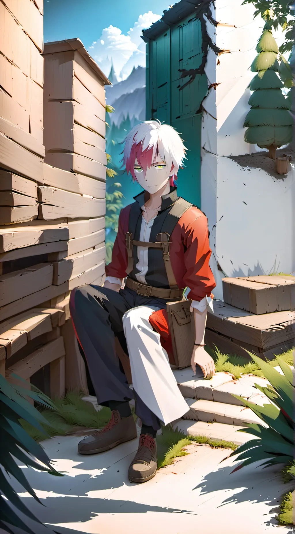 ai character: todoroki's hoodie  background