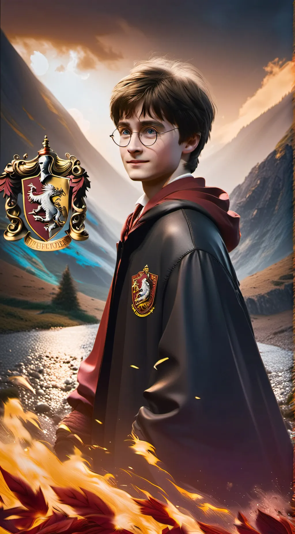 ai character: Harry Potter  background