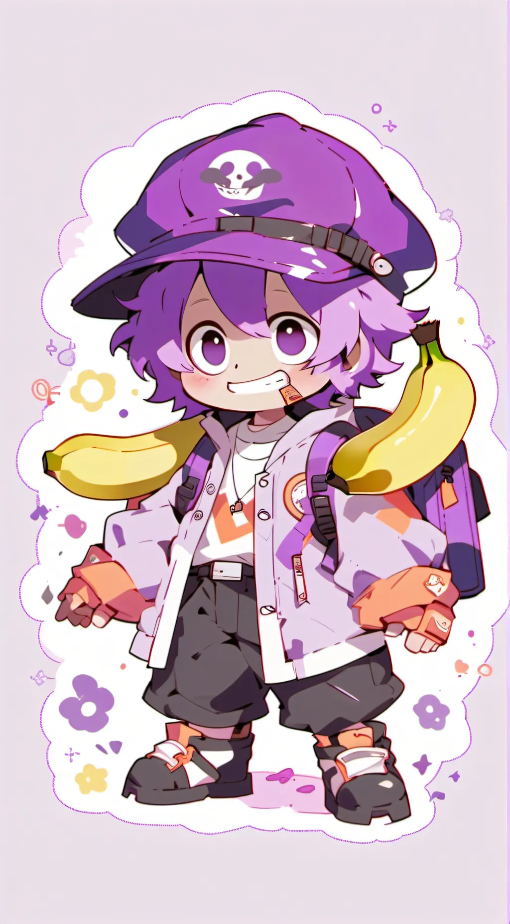 ai character: Banana boy background