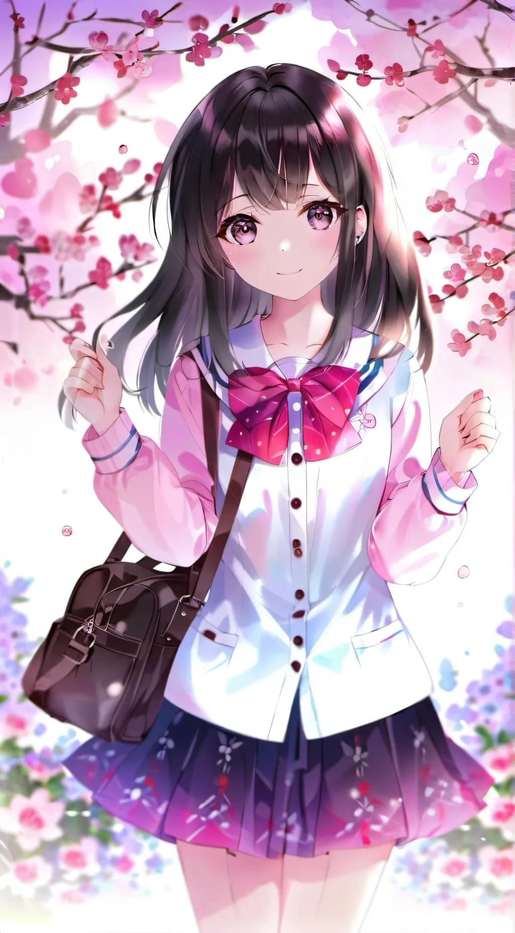 ai character: Cute girl background