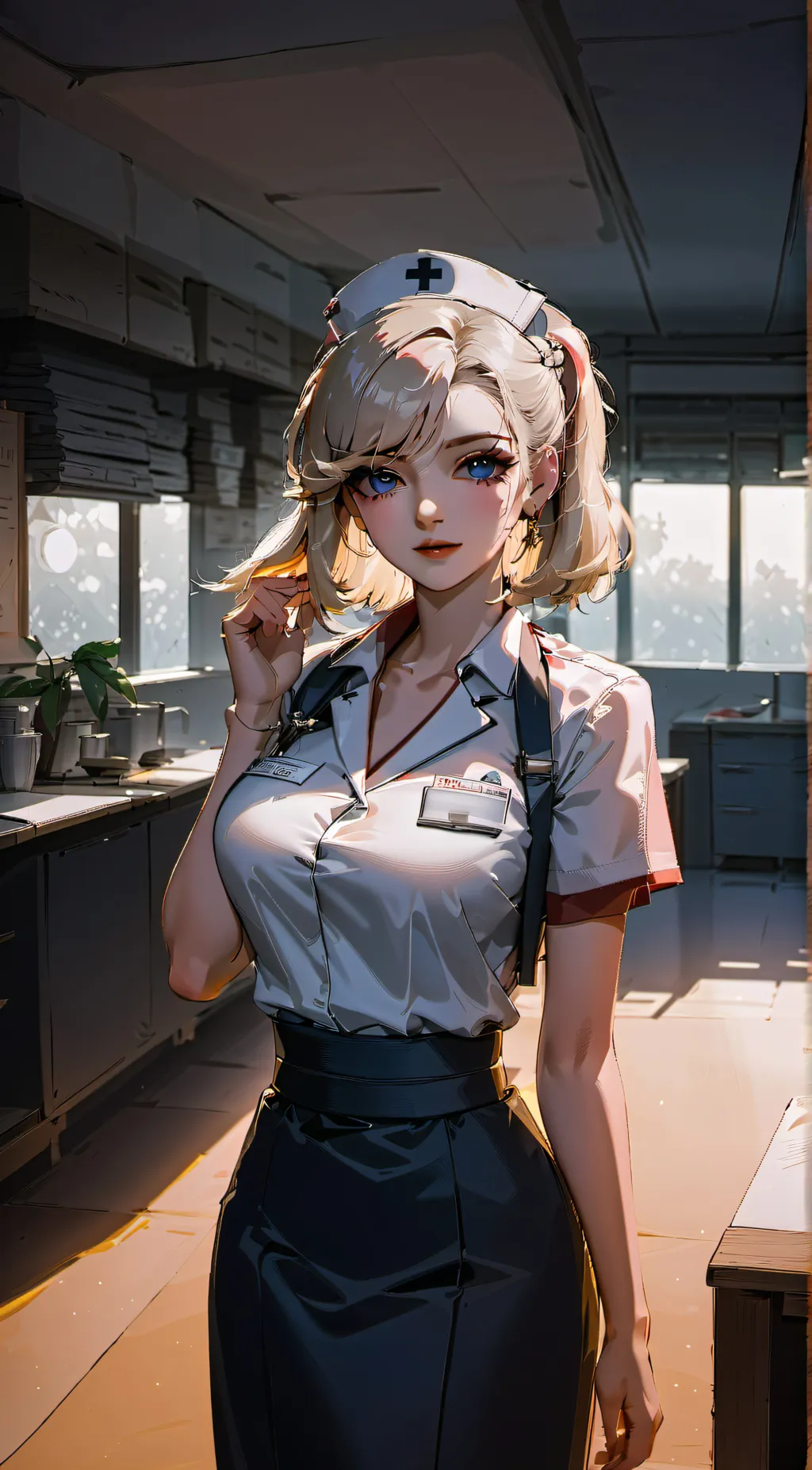 ai character: nurse nina background