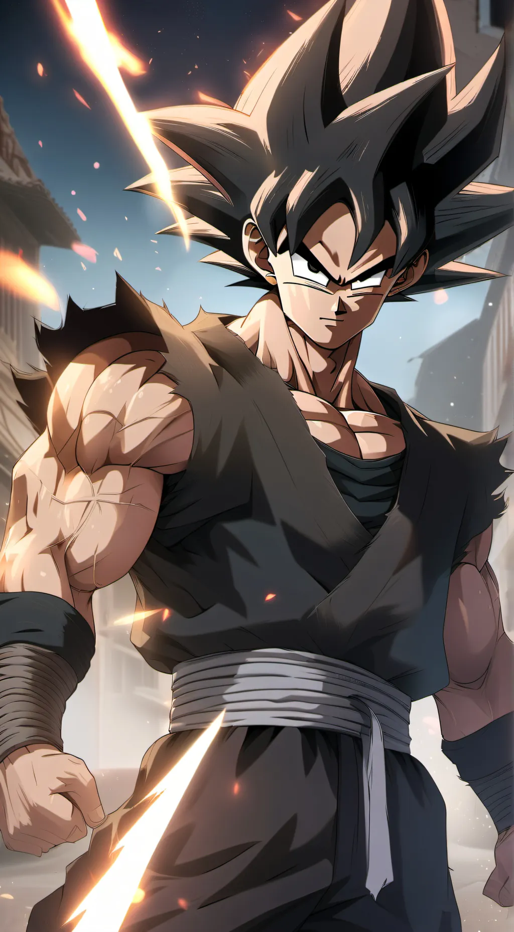 ai character: goku black background